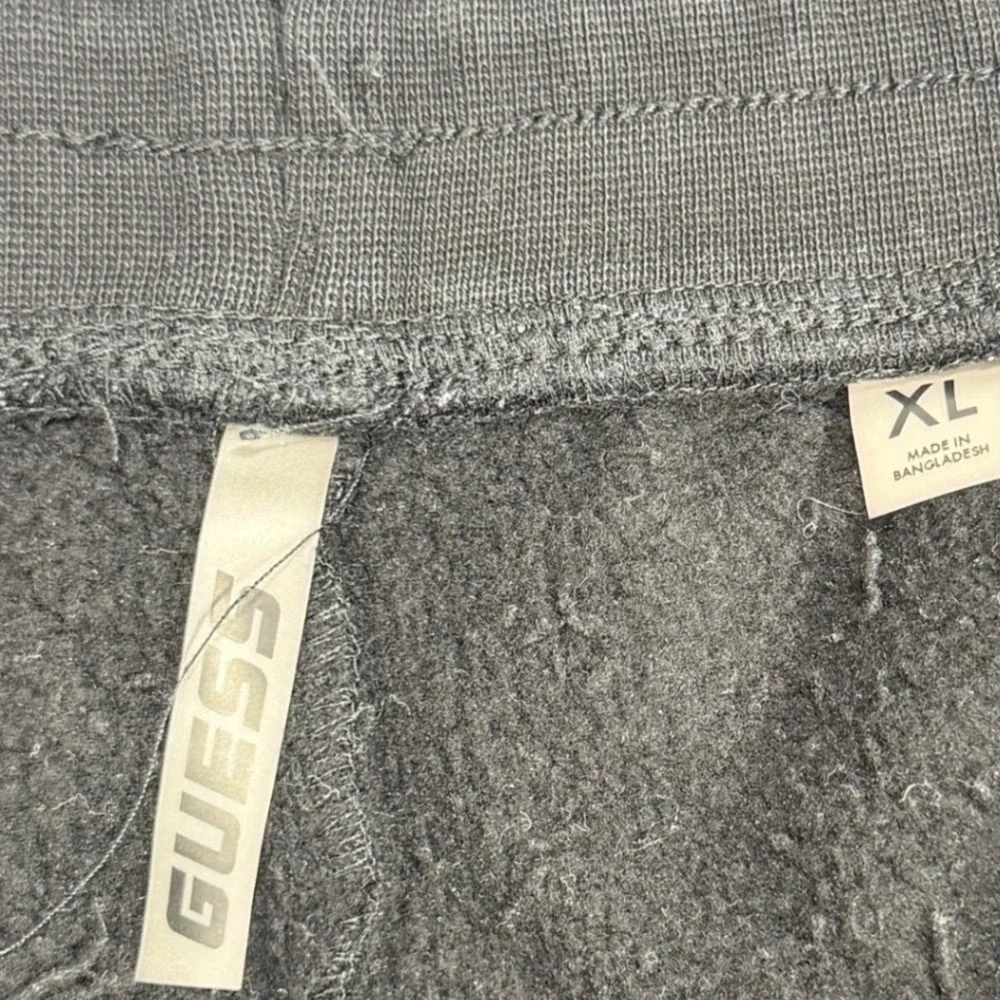 Guess Mens Black Fleece Sweat Shorts XL Drawstring Logo